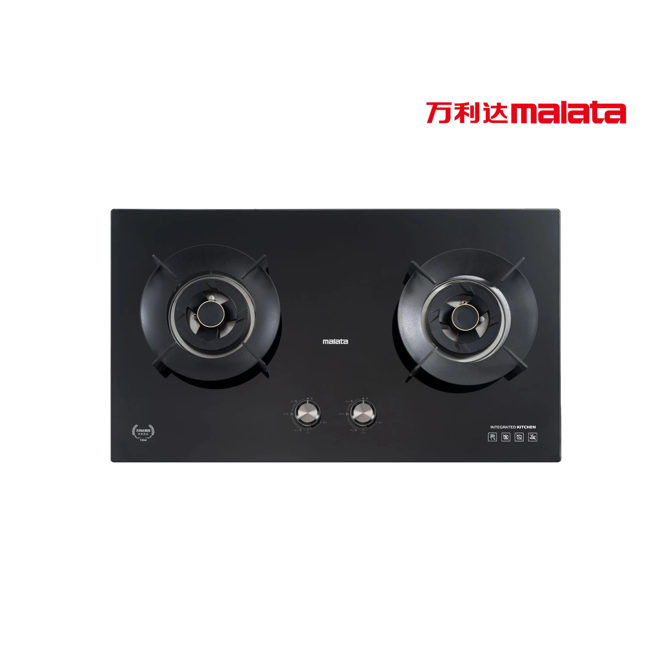 【万利达厨电】灶具MA-23-H3A 一级能效 五层黑晶钢化玻璃 铜火盖 铝座飞机双腔炉头