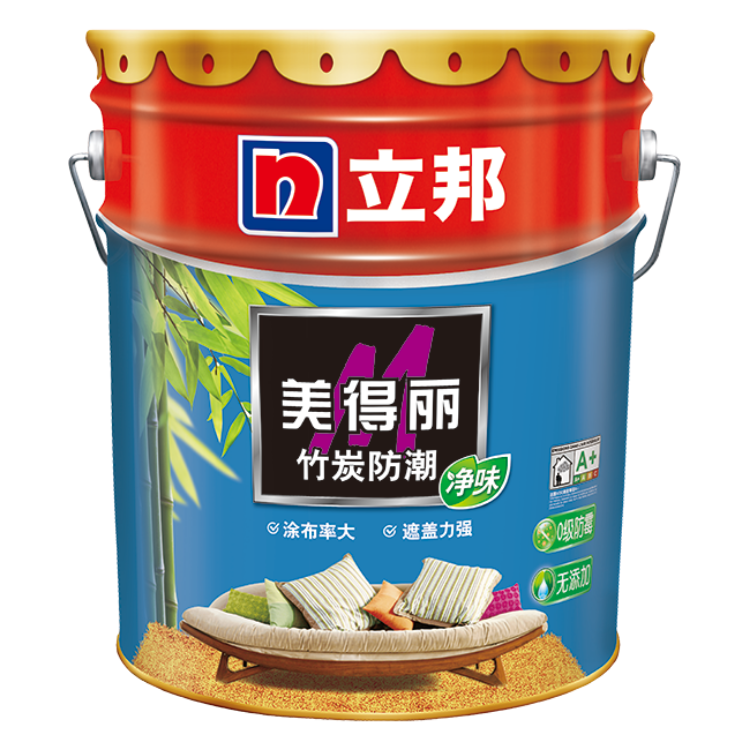 【立邦】净味美得丽竹炭防潮净味乳胶漆18L/桶