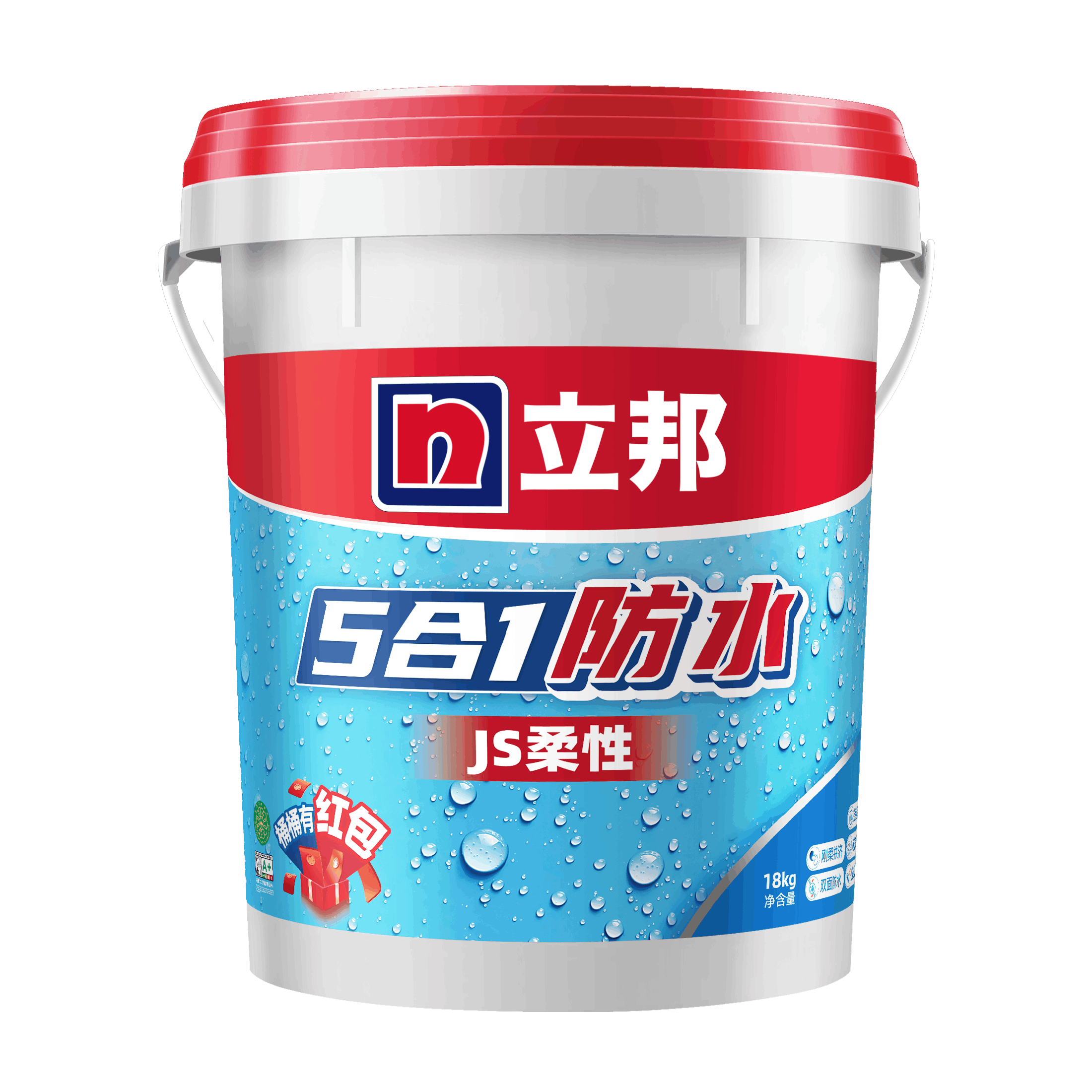立邦5合1防水JS柔性灰色18kg/桶5合1防水 彩色JS柔性18kg/桶