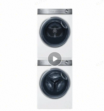 【海尔（Haier）】云溪版376白洗烘套装 10Kg精华洗滚筒洗衣机+双擎热泵烘干机 BD14376LWU1+376W