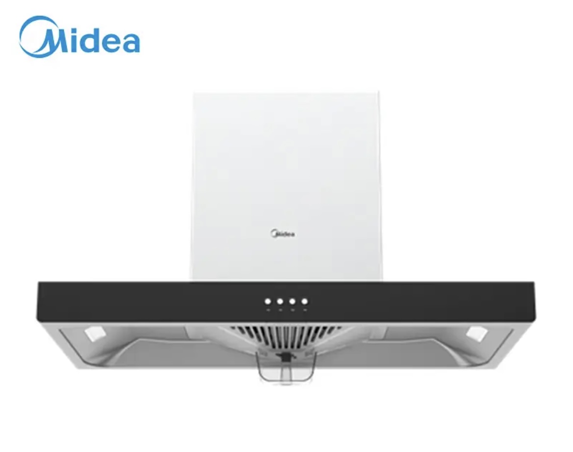 【京补产品】【美的】烟灶套装 CXW-220-B80A大吸力静音家用欧式顶吸抽油烟机+ 双眼燃气灶 一级能效 4.5KW火力 钢化玻璃面板 燃气灶 JZT-Q60G