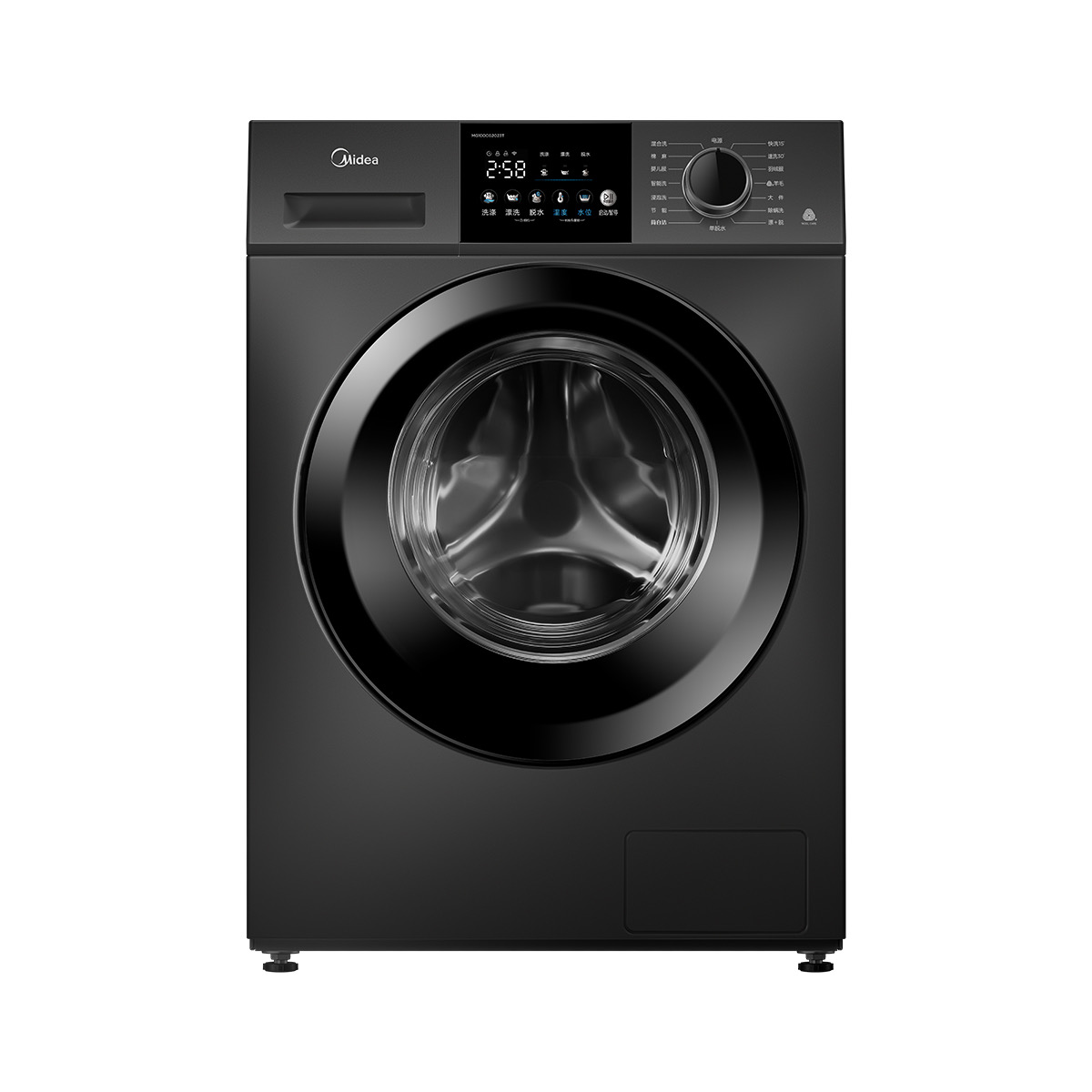 【美的】 MG100CG2023T 滚筒洗衣机 金属钛 220V,1Ph 50Hz 转速1200